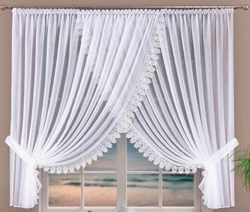Gotowa firanka firana woal zestaw 400x150 gipiura