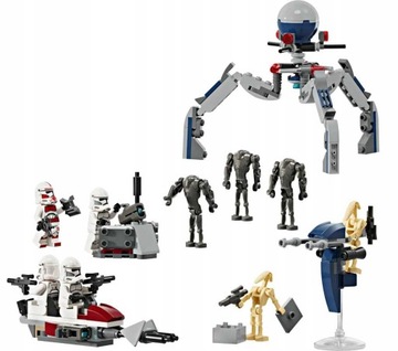 75372 LEGO Star Wars Боевой набор солдат-клонов и дроидов