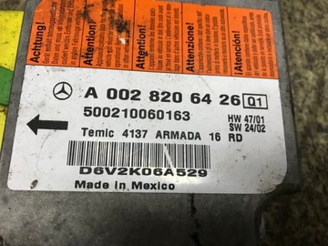 фото thumb №11, W211 подушка водія модуль подушка безпеки ремені застібки