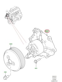 фото thumb №5, Jaguar land rover ingenium 2.0d водяной насос lr129893 jde40572 122123457