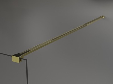 MEXEN KIOTO ŚCIANKA PRYSZNICOWA WOLNOSTOJĄCA 130 x 200 CM ZŁOTA szkło 8 mm