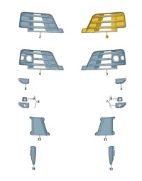 фото thumb №1, Решётка заглушка бампер перед левая audi q7 sq5