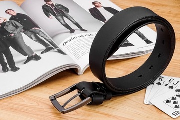 GRACIO LEATHER Ремень для брюк 90 см ЧЕРНЫЙ