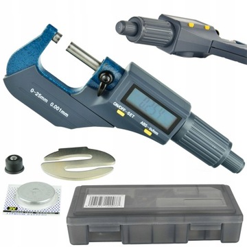ЭЛЕКТРОННЫЙ МИКРОМЕТР 0–25 мм 0,001 мм CASE G01487 LCD PRECISION GEKO