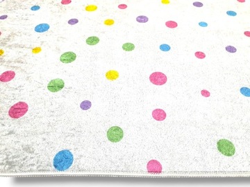 Dywan DIGITAL kropki 80x150 w kropeczki kolorowe grochy w stylu boho