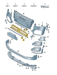 Купить Средняя нижняя решётка бампера перед audi q2 aso, фото thumb