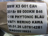 фото thumb №11, Bmw x3 g01 g02 петля дверь петли левое зад задние сині 2штуки 7397383