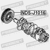 фото thumb №8, Febest nds-j1016 колесо ременное, wał коленчатый