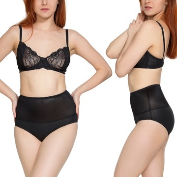 Закрытые женские трусы, сильно моделирующие живот и бедра NETi MTX 99 Black