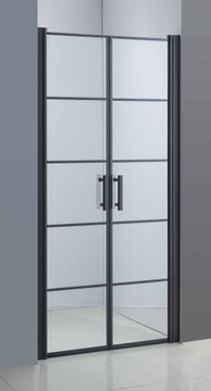 LOFT Black Двойные черные двери 110 регулируемые 109-112см