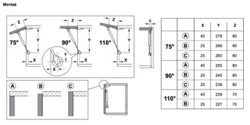 2 x ГАЗОВЫЙ МЕБЕЛЬНЫЙ ПОДЪЕМНИК HAFELE 80N