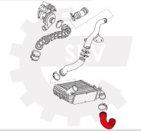 Шланг труба інтеркулер audi 100 c4 2.5tdi Доставка, фото thumb