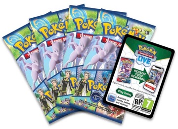 Жестяные ИГРОВЫЕ карты POKEMON GO Банка с Пикачу, 4x БУСТЕРА