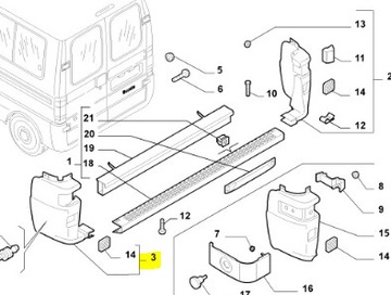 фото thumb №8, Кутник бампера лівий зад fiat ducato оригінальний номер 735307345