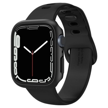 Cienkie Etui do Apple Watch 7/8/9 45mm, SPIGEN Thin Fit Case , Czarne