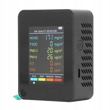 МОНИТОР КАЧЕСТВА ВОЗДУХА ДЕТЕКТОР УГЛЕОКСИДА CO2 TVOC HCHO PM2,5 PM10