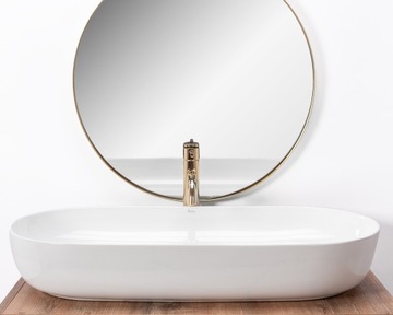Umywalka Ceramiczna Nablatowa REA CLEO 81 Biała