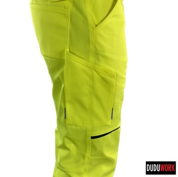 SPODNIE ROBOCZE DuduWork FLUO żółte 54
