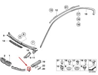 фото thumb №10, Bmw 3 cabrio e46 молдинг нижня правого фара 7064332 51137064332
