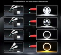 фото thumb №6, Jeep wrangler jk lj лампи led 7'' кільця лампи angel eyes drl гомологація