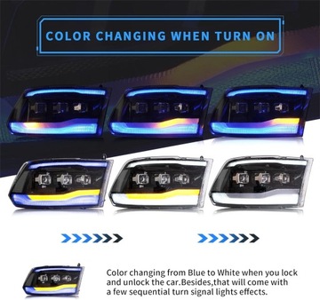 фото thumb №7, Dodge ram 2009-2018 лампа лампи led vland ліва +права європа чорний matrix