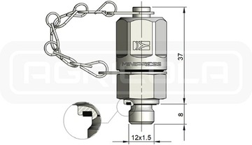 M16x2 Измерение Manometer Service Conclier - M12