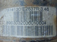 Bmw z4 e85 e86 m54b30 міст диференціал диференціал задня задній 3.46 7514130 Зі Шроту, фото thumb