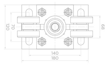ТЕЛЕЖКА-РОЛИКИ ДЛЯ ОТКАТНЫХ ВОРОТ КОМПЛЕКТ 80x80