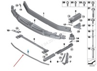 фото thumb №7, Монтаж бампера перед нижний bmw 2 f45 f46 x1 f48 f39 оригинальный