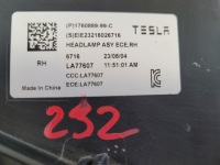 Лампа права фара правий tesla 3 рестайлінг  lifting 1760889-99-c eu full led Київ, фото thumb