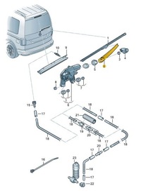 фото thumb №1, Важіль двірники vw caddy задня