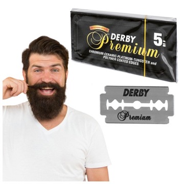 Лезвия для бритвы DERBY PREMIUM, лезвия для классического бритья, опасные бритвы, ВСЕ 5x