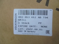 фото thumb №11, Новий ori оригінальний номер решітка радіатора решітка перед audi q5 ii рестайлінг fl s-line 8r0853651ab t94