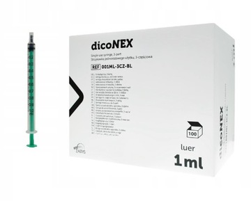 3-Х ШПРИЦЫ ЛУЭРА 1мл 100шт DicoNEX