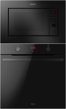 Zestaw AMICA ED37515V + AMGB20E2GB Czarne szkło