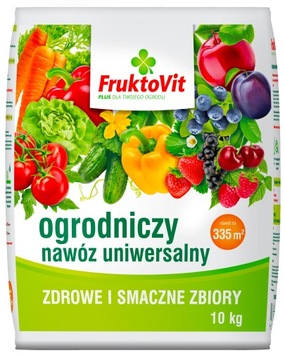 FRUKTOVIT NAWÓZ UNIWERSALNY DO OWOCÓW WARZYW ROŚLIN OZDOBNYCH 10 KG