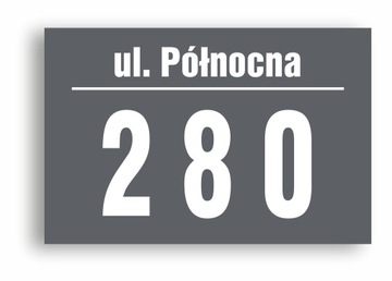 Алюминиевая АДРЕСНАЯ Табличка АНТРАЦИТ Номер дома 32х21см АНТРАЦИТ