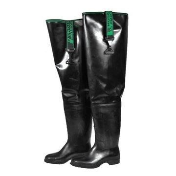 WODERY BUTY RYBACKIE DO PACHWIN CZARNE WYTRZYMAŁE POLSKIE FAGUM 819 45