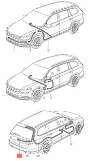 фото thumb №5, 3g0971158h джгут шланг камери задньої vw passat b8 vw arteon 2014-2018