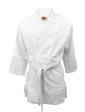 КИМОНО КОСТЮМ ДЛЯ ДЗЮДО 350г ТОЛСТОВКА + БРЮКИ + ПОЯС 140