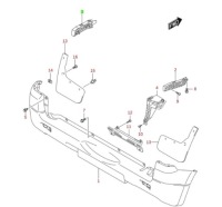 Suzuki grand vitara 3d 05- напрямна бампера задня лівий Оригінал, фото thumb