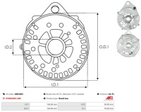 Задні корпус генератора abr2002 hitachi as-pl Доставка, фото thumb