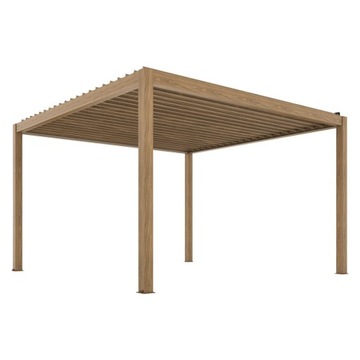Pergola ogrodowa tarasowa altana 4x4 m elektryczny dach oświetlenie LED