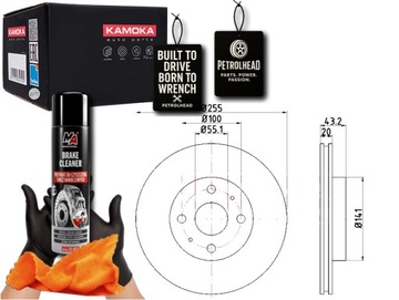 фото thumb №1, Диски гальмівні 2szt. перед toyota yaris 00- kamoka #petrolhead pro+ kit2