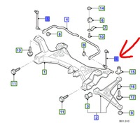 фото thumb №1, Кронштейн стабілізатора перед ford galaxy 2001-06