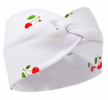 OPASKA NIEMOWLĘCA NA GŁOWĘ USZY DLA DZIEWCZYNKI 42-46cm WISIENKI
