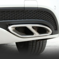 Накладки глушителя выхлоп хром mercedes glc b c e Недорого, фото thumb