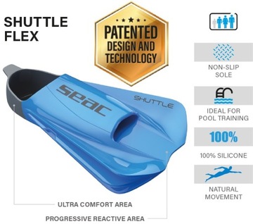 Короткие тренировочные плавки SEAC SHUTTLE FLEX 100% силикон 43-44
