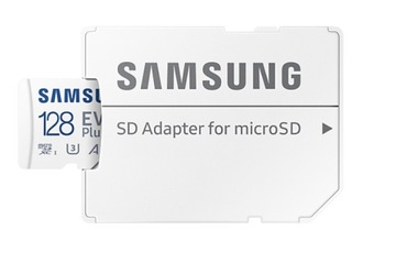Карта microSD Samsung EVO Plus 128 ГБ, 130 МБ/с.