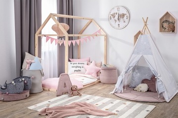 YellowTipi Zasłona na kanale z grzywką 1 szt. 130 x 100 cm zgaszony róż